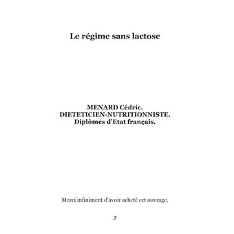 Le régime sans lactose
