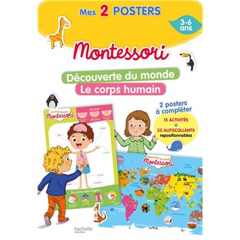 Mon Poster Montessori - Découverte du monde + le corps humain
