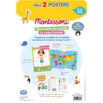 Mon Poster Montessori - Découverte du monde + le corps humain