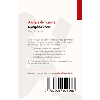 Nymphéas noirs de Michel Bussi (Analyse de l'oeuvre)
