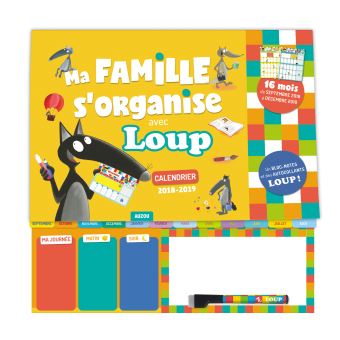 Calendrier 2018-2019:ma famille s'organise avec loup