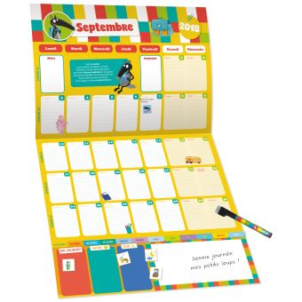 Calendrier 2018-2019:ma famille s'organise avec loup