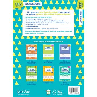 Les cahiers Bordas - Cahier de maths CE2