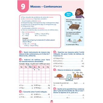 Les masses - CAHIER DE MATHS