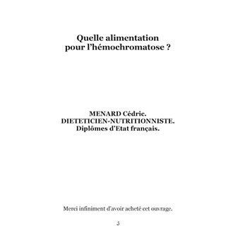 Quelle alimentation pour l'hémochromatose ?