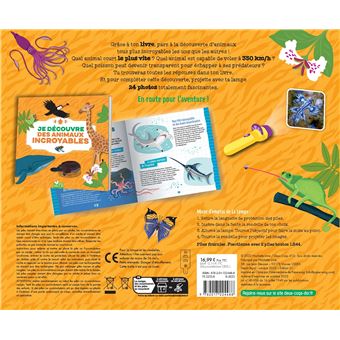 Je découvre des animaux incroyables - coffret avec lampe