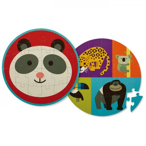 24 PC ROUND 2-SIDED/PANDA FRIENDS