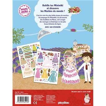 Minimiki - Cahier de stickers Mariées du monde