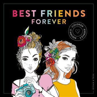 Black coloriage Best friends forever