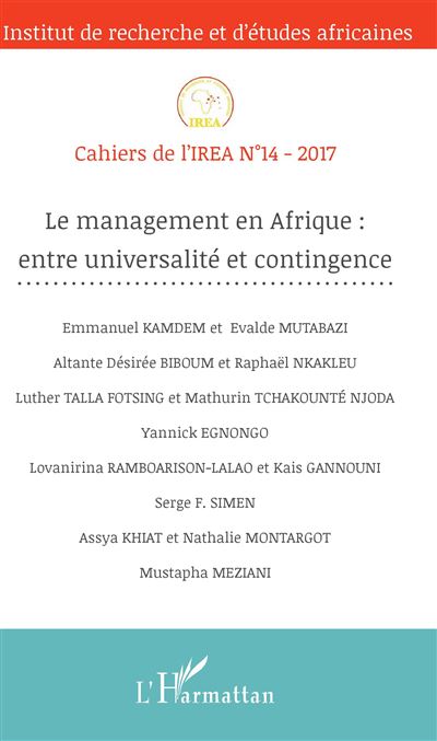 Cah.de l'irea,14:le management en afrique:entre universite e