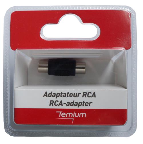 Adaptateur Temium RCA Femelle vers Femelle Noir