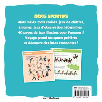 Mon cahier de jeux défis sportifs dès 7 ans