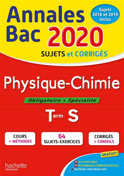 Physique chimie tle s