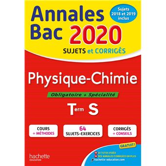 Annales Bac 2020 Physique Chimie Term S
