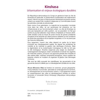 Kinshasa Urbanisation et enjeux écologiques durables