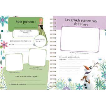 Disney La Reine des Neiges Le journal de mes 7 ans