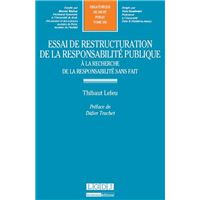 Essai de restructuration de la responsabilité publique