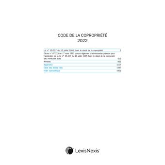Code de la copropriete 2022