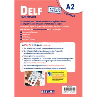 Le DELF A2 100% Réussite - édition 2022-2023 - Livre + didierfle.app