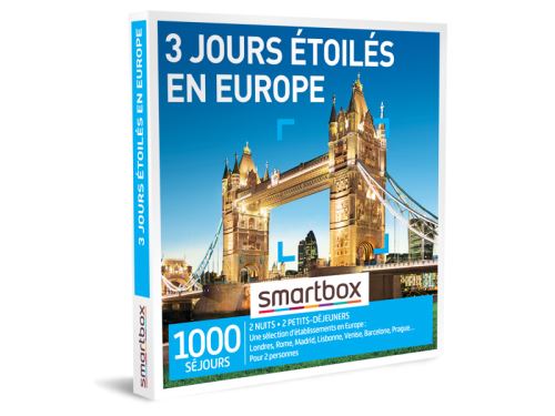 SMARTBOX - 3 jours étoilés en Europe - Coffret Cadeau