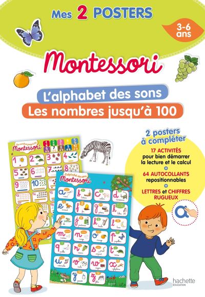 Mon poster Montessori - L'alphabet des sons + Les nombres jusqu'à 100