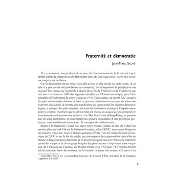 La fraternité, notre combat !