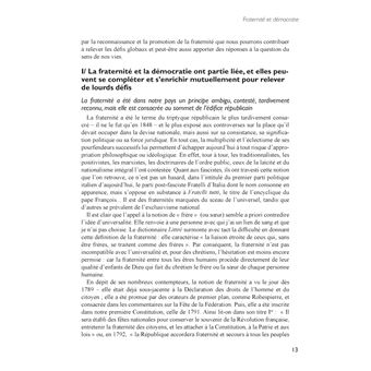 La fraternité, notre combat !