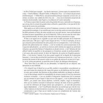 La fraternité, notre combat !