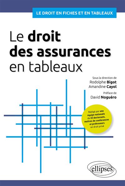 Le Droit Des Assurances En Tableaux - Broché - Rodolphe Bigot, Amandine ...