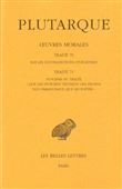 Œuvres morales. Tome XV, 1ère partie : Traités 70-71