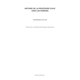 Histoire de la procédure civile chez les Romains