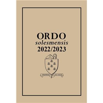 Ordo Solesmensis 2022/2023