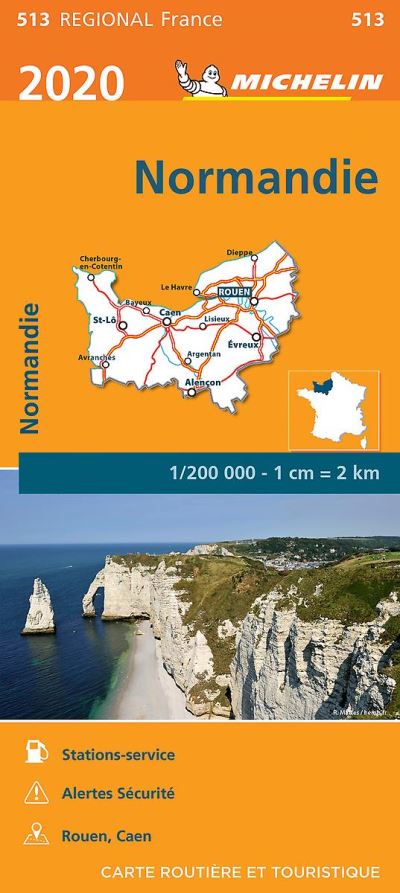 NORMANDIE 10513 CARTE MICHELIN KAART 2020