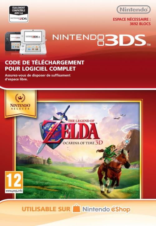 Code de téléchargement The Legend of Zelda Ocarina of Time 3D Nintendo 3DS
