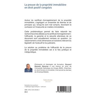 La preuve de la propriété immobilière en droit positif congolais