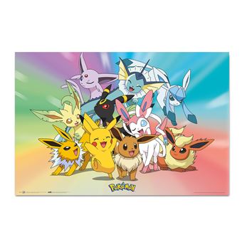 Poster Pokémon Evoluciones de Eevee Gotta Catch’Em All !