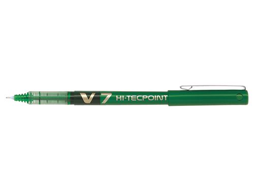 Stylo Roller Encre Liquide Pilot Hitecpoint V7 Vert Pointe Moyenne