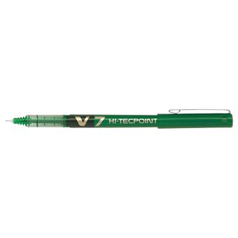 Stylo Roller Encre liquide Pilot HiTecpoint V7 Vert pointe moyenne