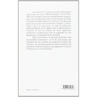 Le caractère de l'époque actuelle