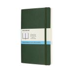 Carnet classique grand format Moleskine à pages blanches couverture rigide Vert