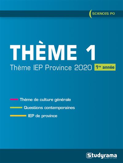 Theme 1 iep theme iep province 2020 1e annee concours commun