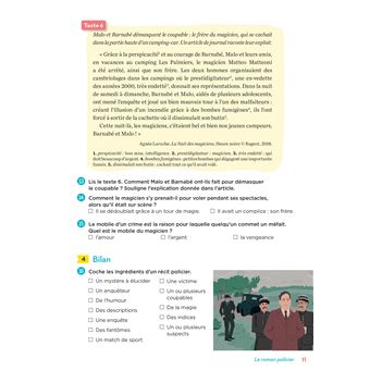 En route pour la production d'écrits CM - Policier, fable et art. de presse - 2023 - Cahier élève