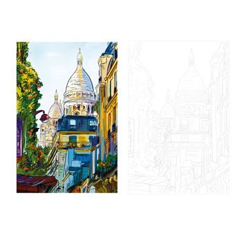 Paris carnet coloriages cartes postales