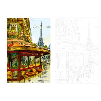 Paris carnet coloriages cartes postales