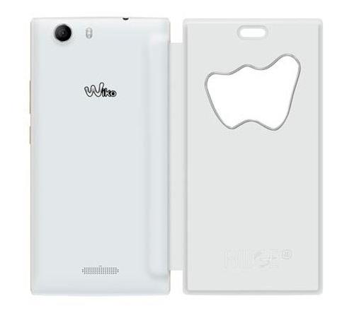Etui Folio Wiko W Vision pour Ridge 4G Blanc