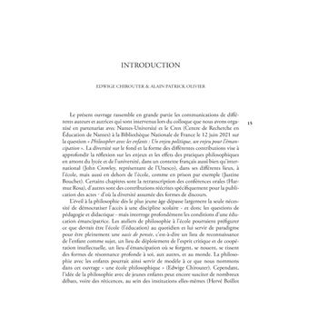 La Philosophie avec les enfants