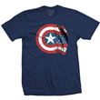 T-Shirt Unisex Captain America: American Shield Bleu Marine