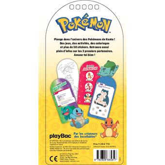 Pokémon - Mon carnet créatif Salamèche, Carapuce et Bulbizarre