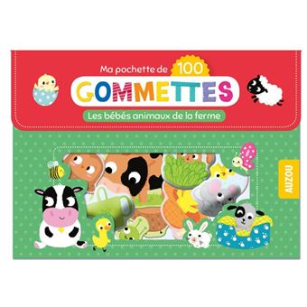Ma pochette de 100 gommettes - les bébés animaux de la ferme
