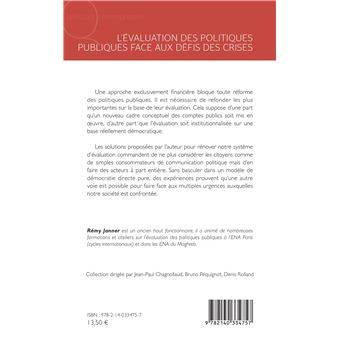 L'évaluation des politiques publiques face aux défis des crises
